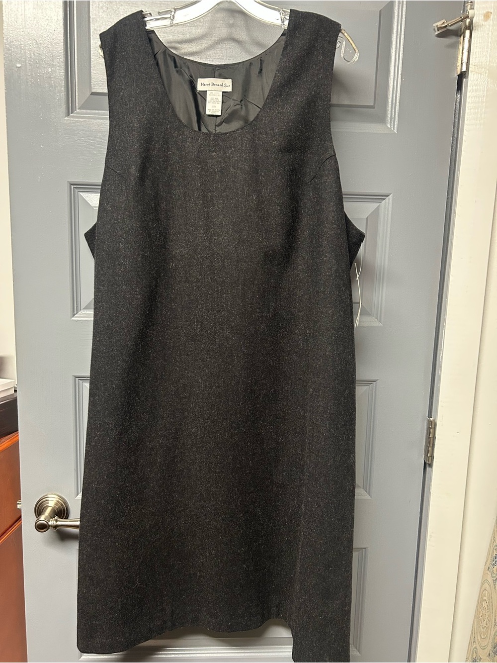 Harve Bernard Sport vintage women’s charcoal gray wool lined jumper. NWT sz 22W